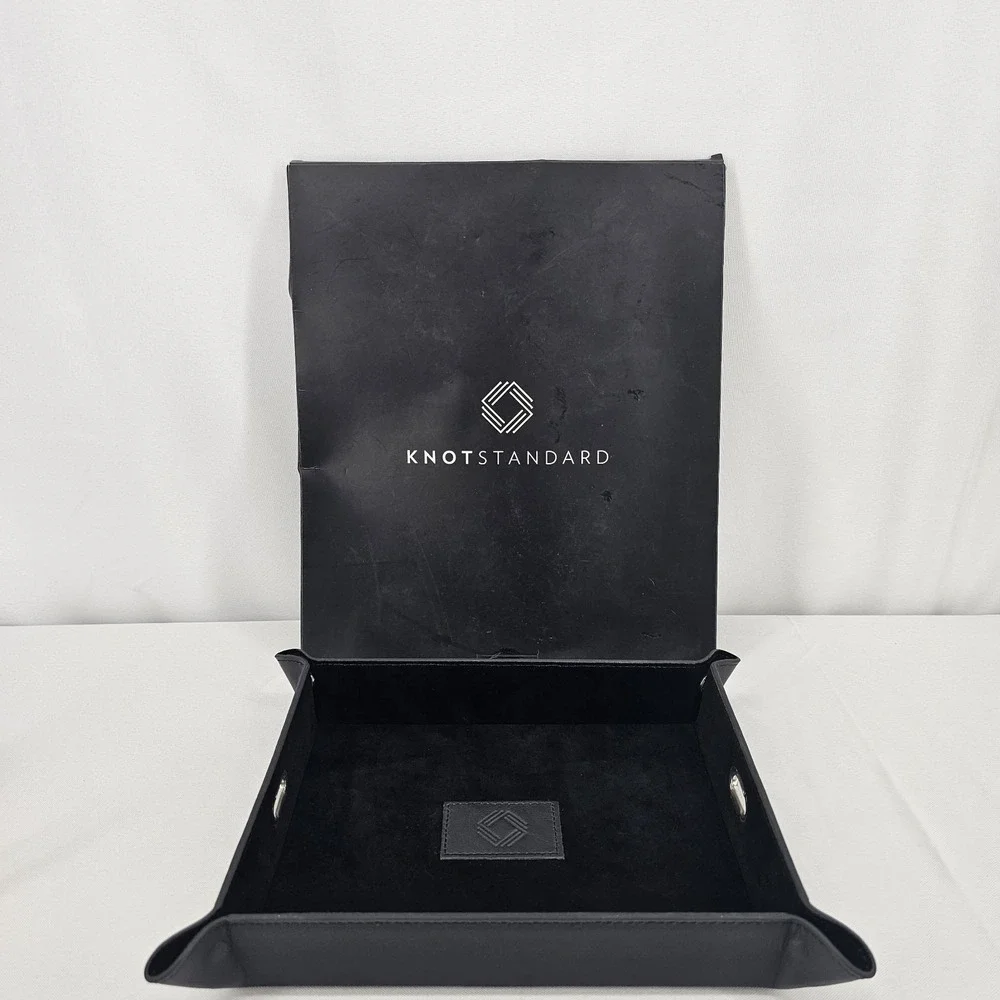 Knot Standard - Leather Vallet Catch All Black Lays Flat For Travel New In Box